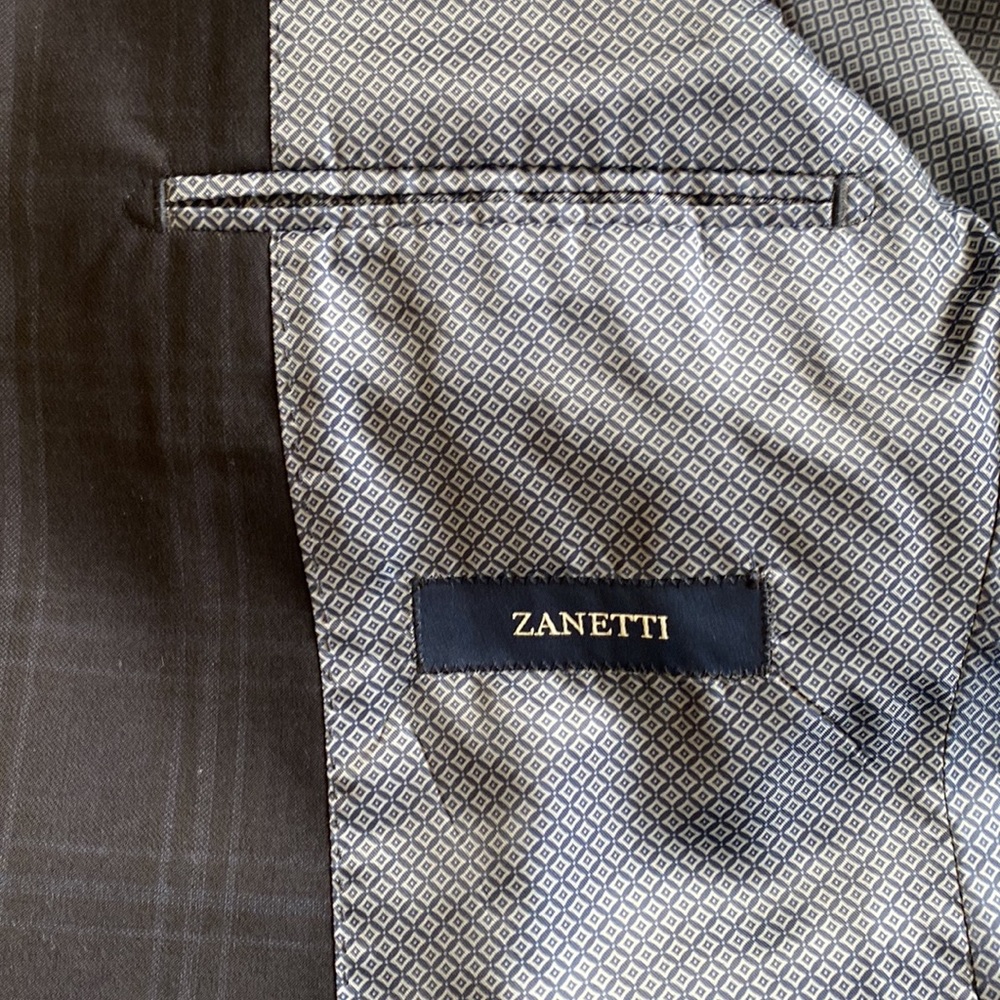Zanetti Blue Window Pane Suit - Picture 8 of 16